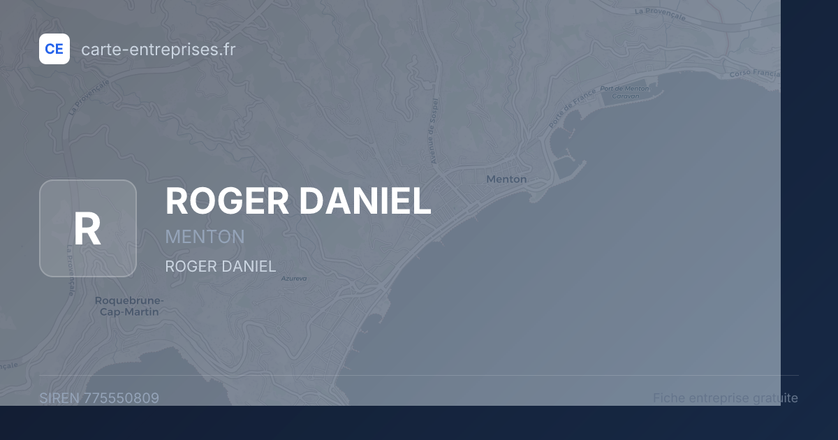 ROGER DANIEL — 775550809 — fiche entreprise