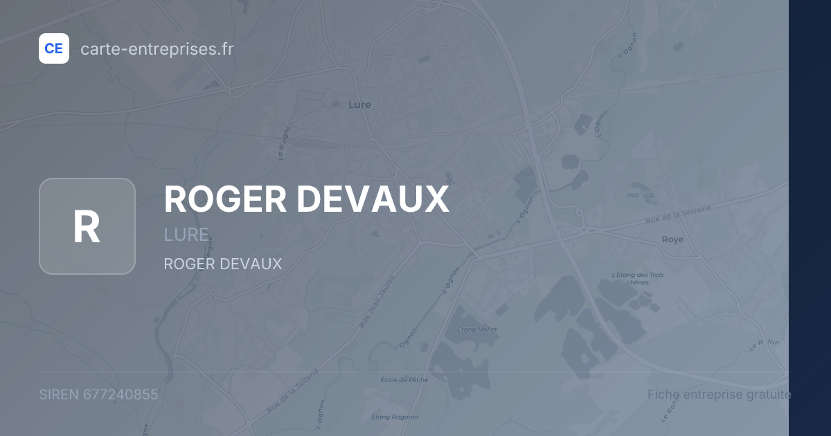 ROGER DEVAUX — 677240855 — fiche entreprise