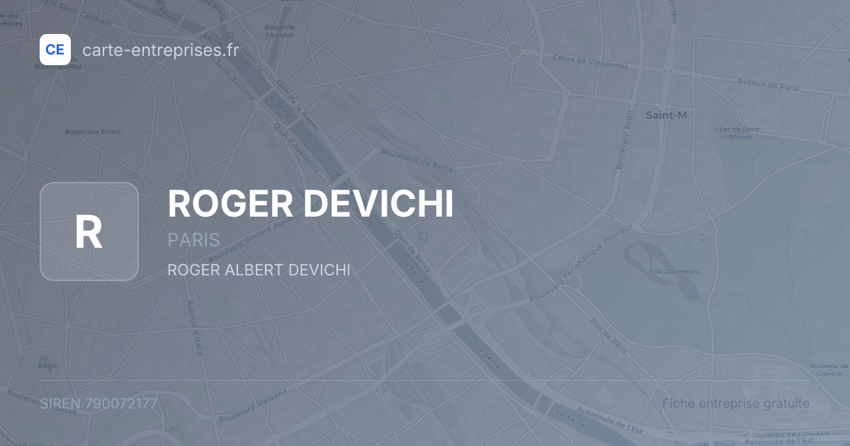 ROGER DEVICHI — 790072177 — fiche entreprise
