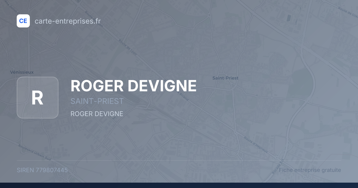 ROGER DEVIGNE — 779807445 — fiche entreprise