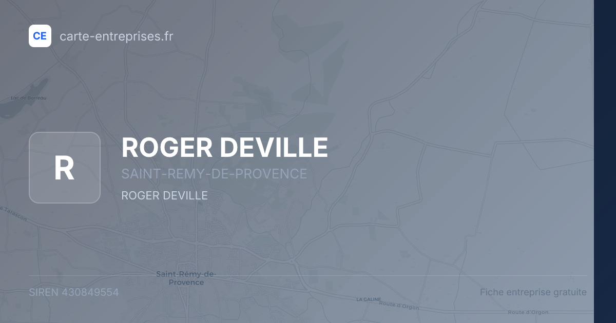 ROGER DEVILLE — 430849554 — fiche entreprise