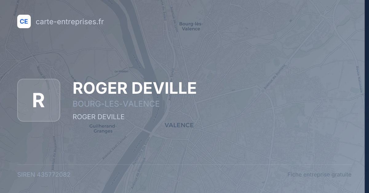 ROGER DEVILLE — 435772082 — fiche entreprise