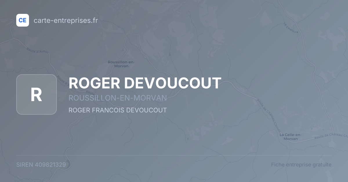 ROGER DEVOUCOUT — 409821329 — fiche entreprise