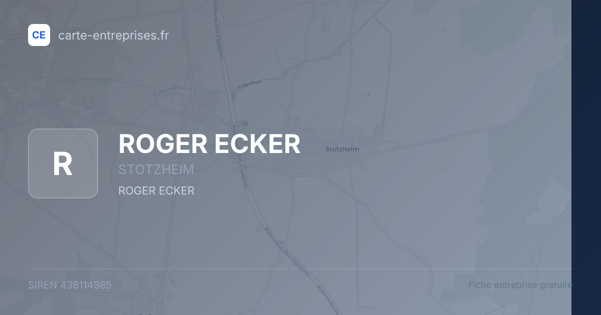 ROGER ECKER — 438114985 — fiche entreprise