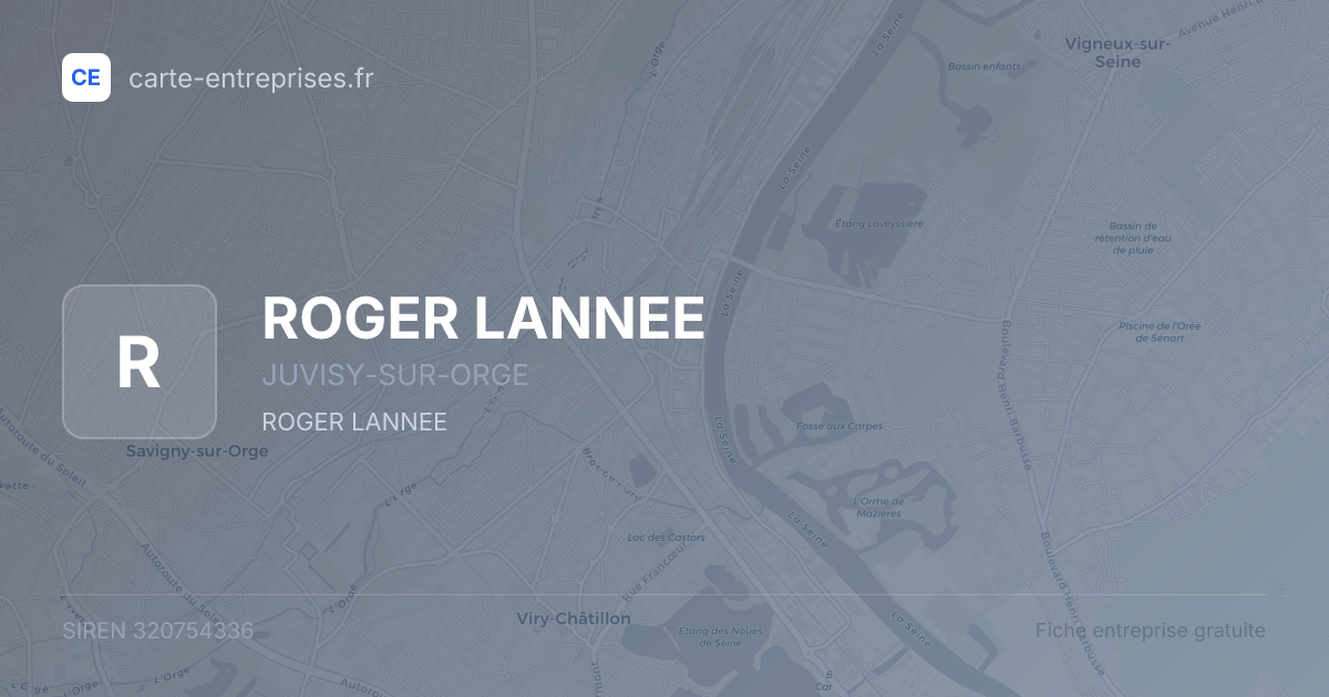 ROGER LANNEE — 320754336 — fiche entreprise