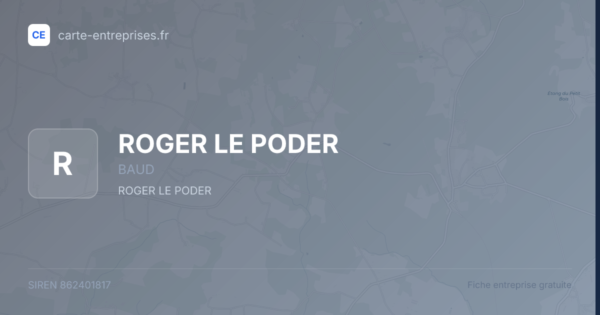 ROGER LE PODER — 862401817 — fiche entreprise