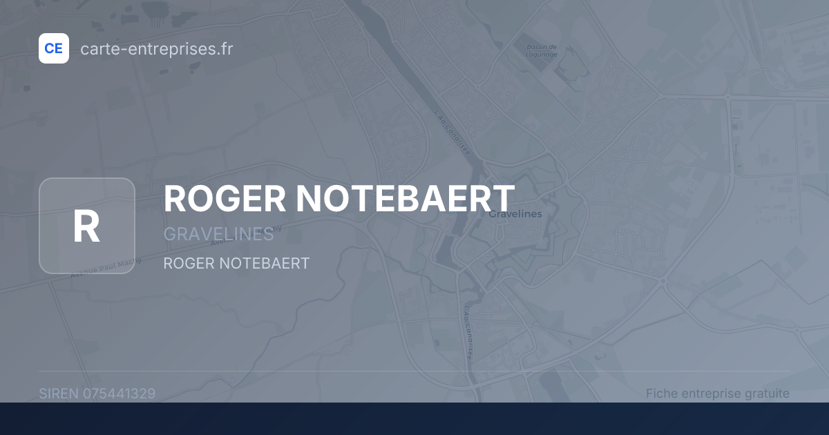 ROGER NOTEBAERT — 075441329 — fiche entreprise