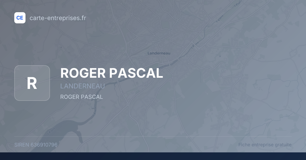 ROGER PASCAL — 636910796 — fiche entreprise