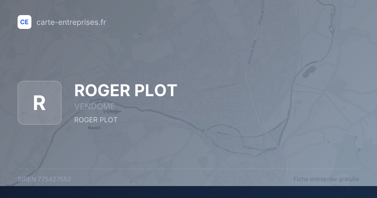 ROGER PLOT — 775427552 — fiche entreprise