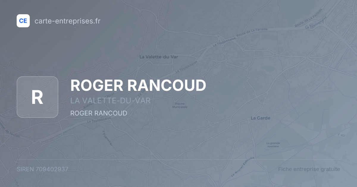 ROGER RANCOUD — 709402937 — fiche entreprise