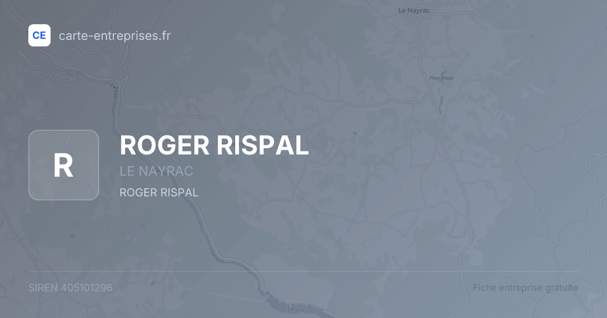 ROGER RISPAL — 405101296 — fiche entreprise