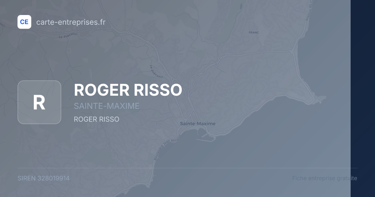ROGER RISSO — 328019914 — fiche entreprise