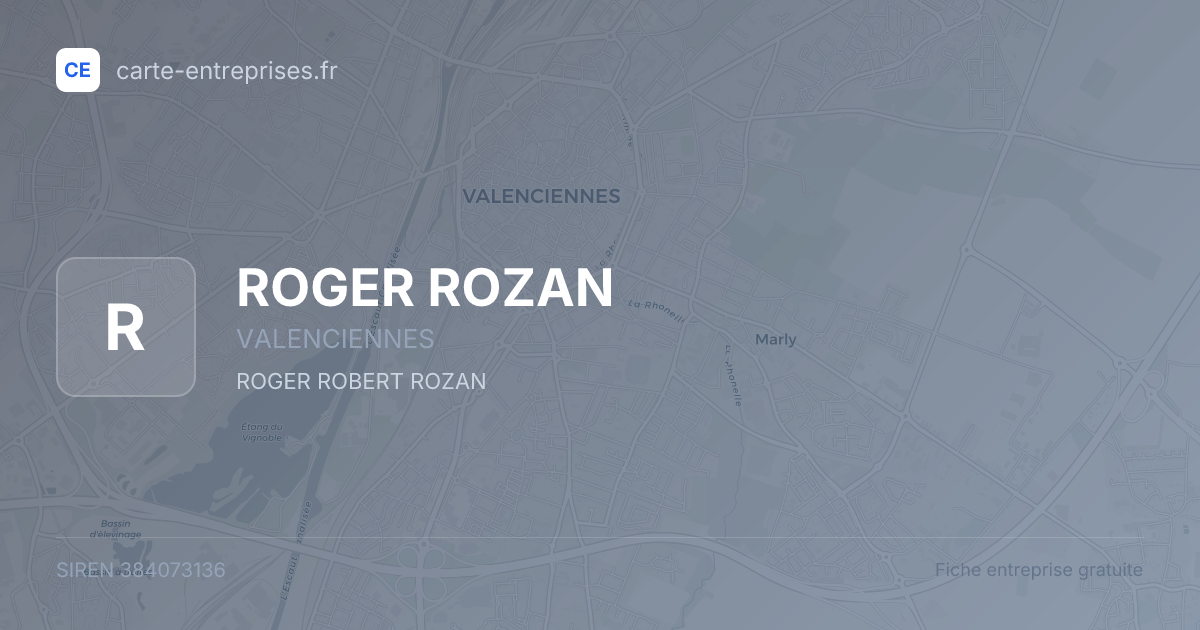 ROGER ROZAN — 384073136 — fiche entreprise