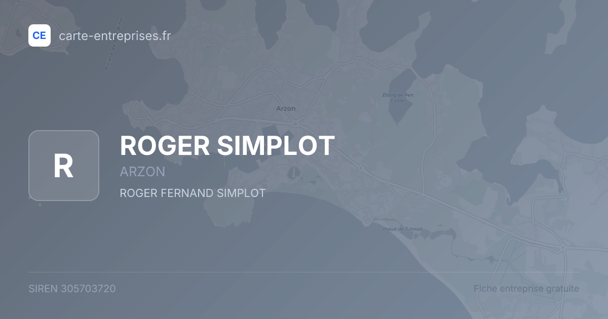 ROGER SIMPLOT — 305703720 — fiche entreprise