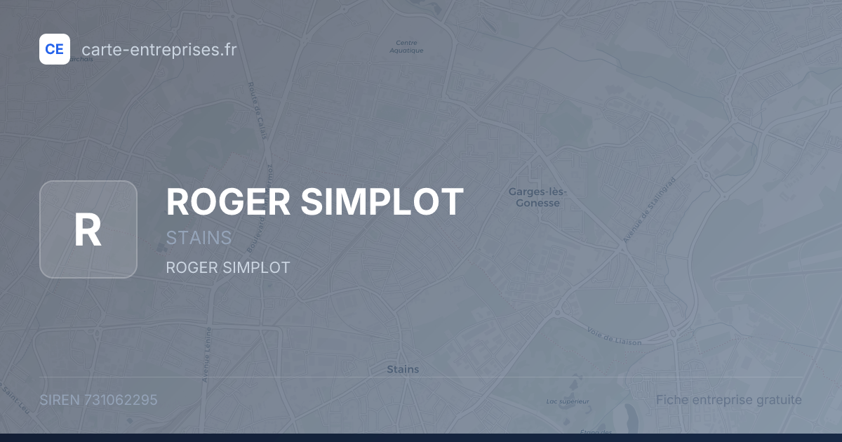 ROGER SIMPLOT — 731062295 — fiche entreprise