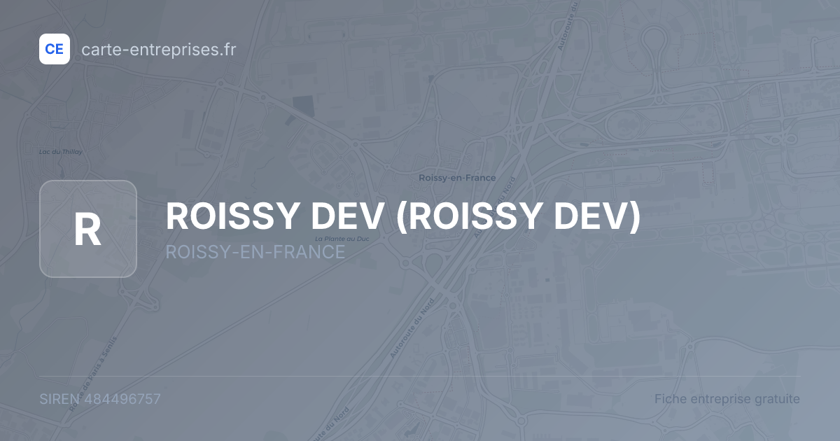 ROISSY DEV — 484496757 — fiche entreprise