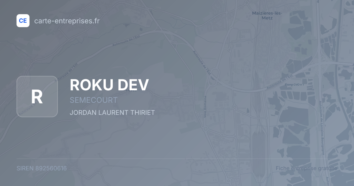 ROKU DEV — 892560616 — fiche entreprise