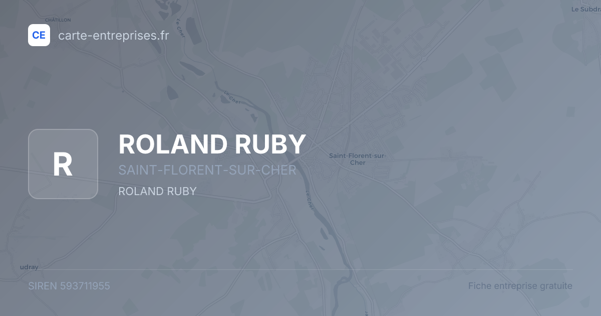 ROLAND RUBY — 593711955 — fiche entreprise