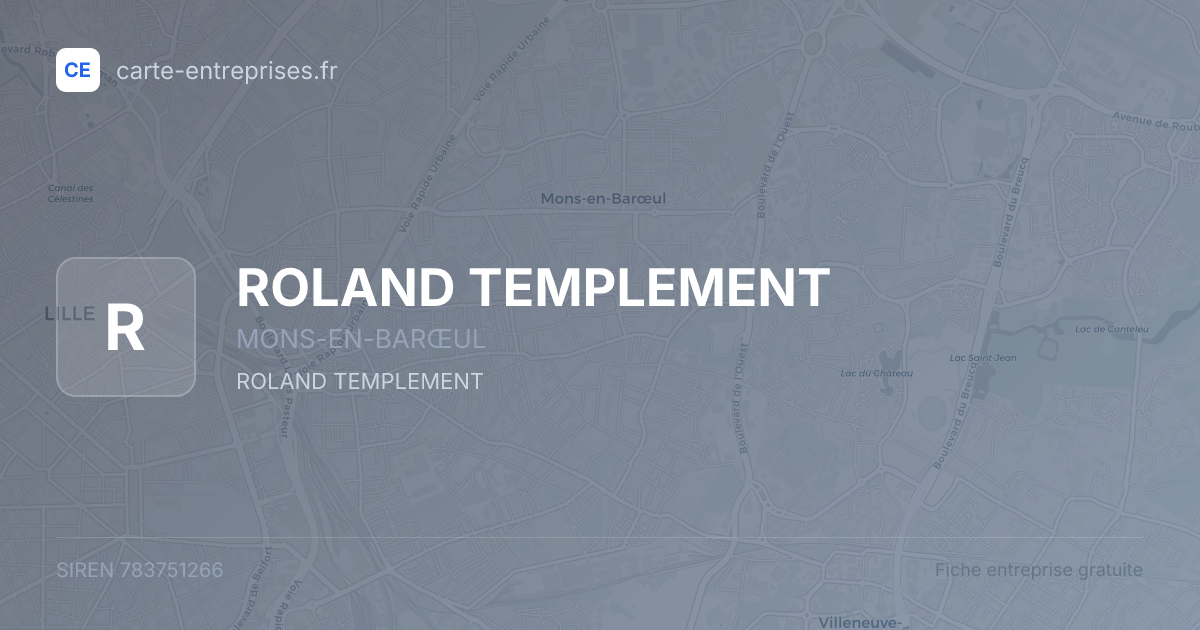ROLAND TEMPLEMENT — 783751266 — fiche entreprise