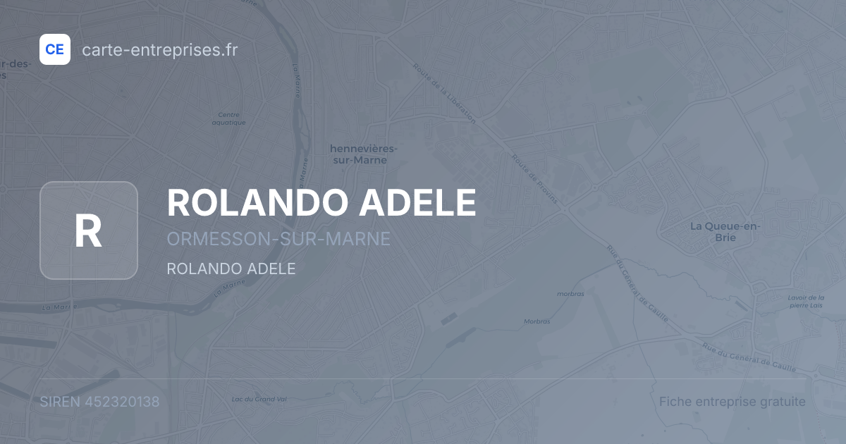 ROLANDO ADELE — 452320138 — fiche entreprise