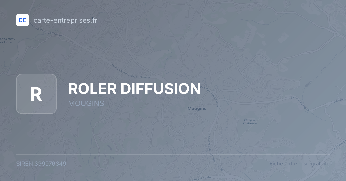 ROLER DIFFUSION — 399976349 — fiche entreprise