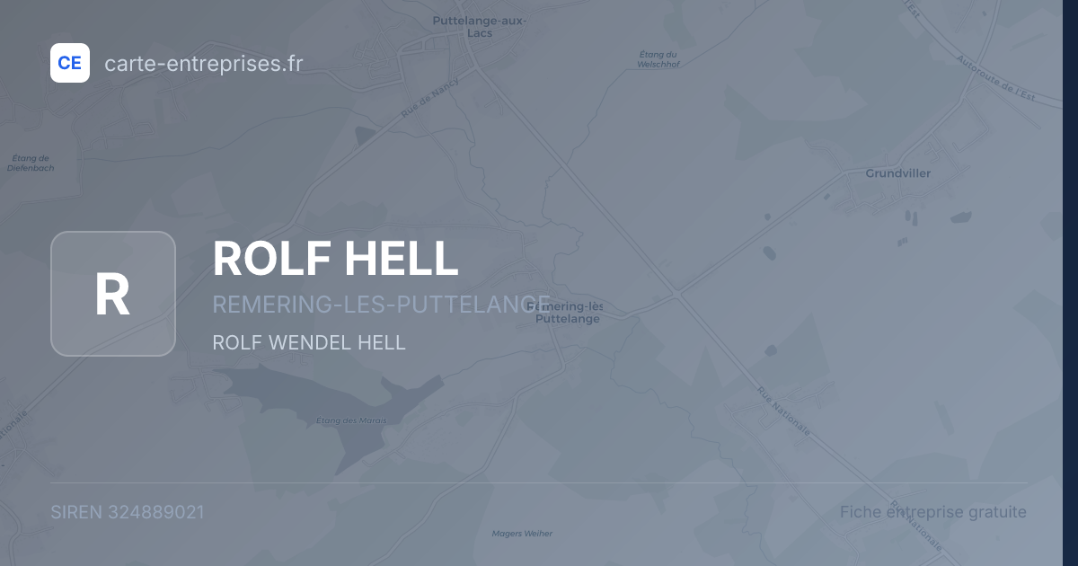 ROLF HELL — 324889021 — fiche entreprise