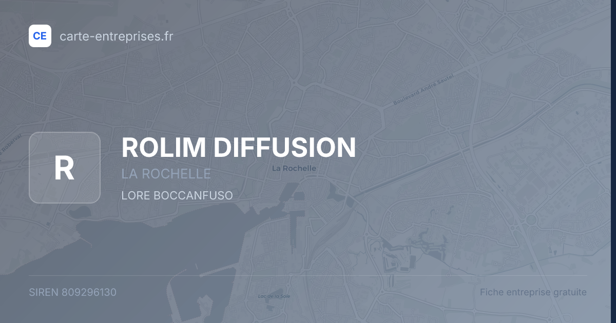 ROLIM DIFFUSION — 809296130 — fiche entreprise