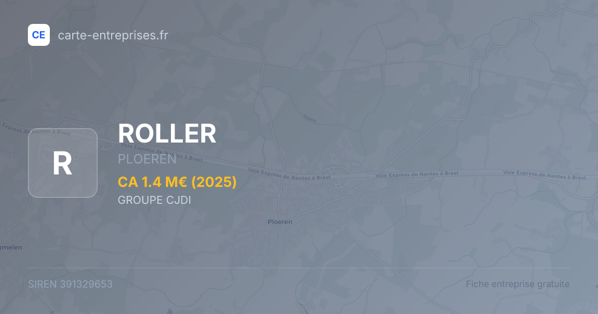 ROLLER — 391329653 — fiche entreprise