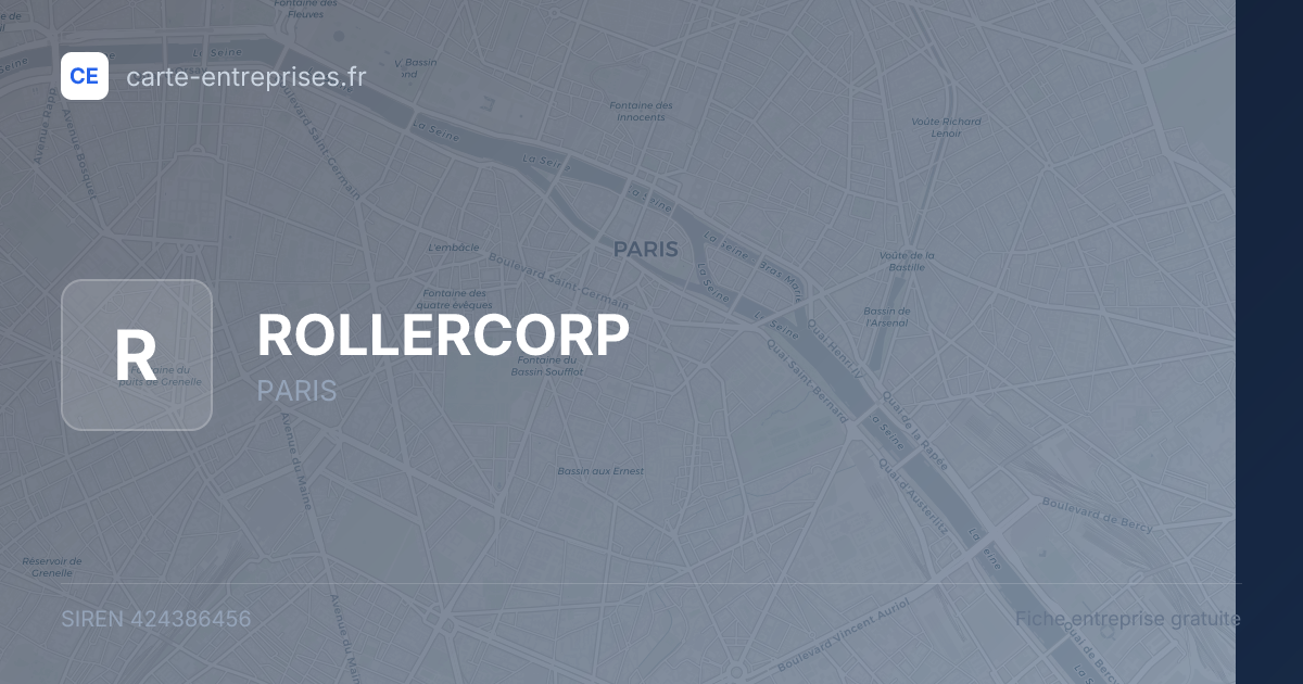 ROLLERCORP — 424386456 — fiche entreprise