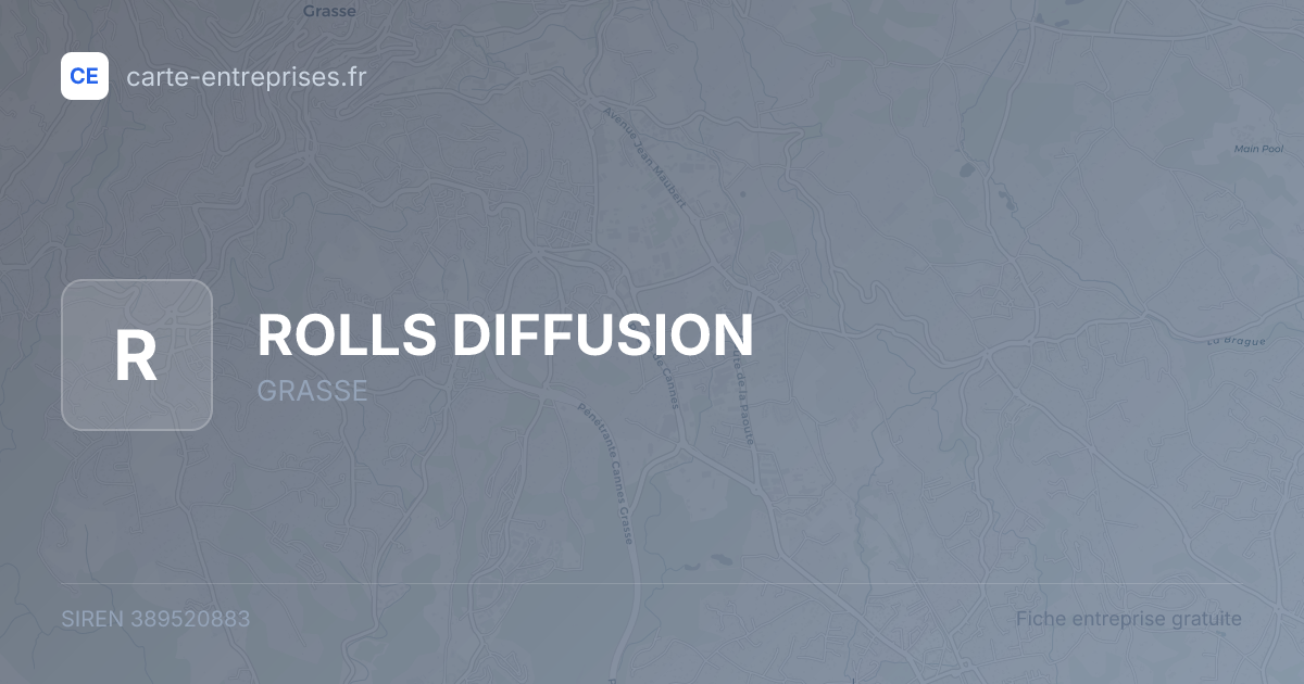 ROLLS DIFFUSION — 389520883 — fiche entreprise