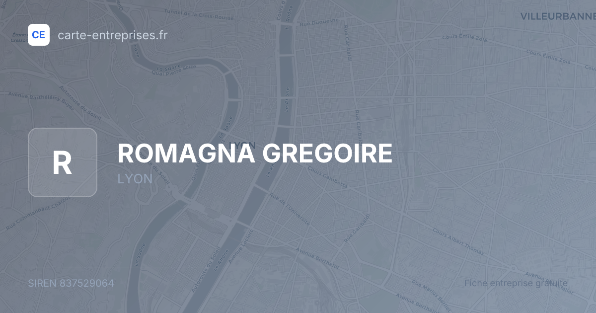 ROMAGNA GREGOIRE — 837529064 — fiche entreprise