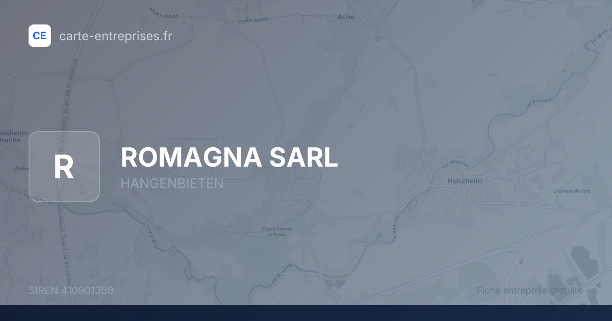 ROMAGNA SARL — 410901359 — fiche entreprise