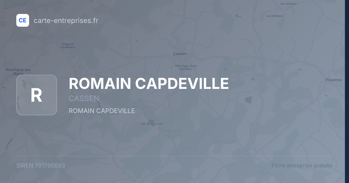 ROMAIN CAPDEVILLE — 791795693 — fiche entreprise