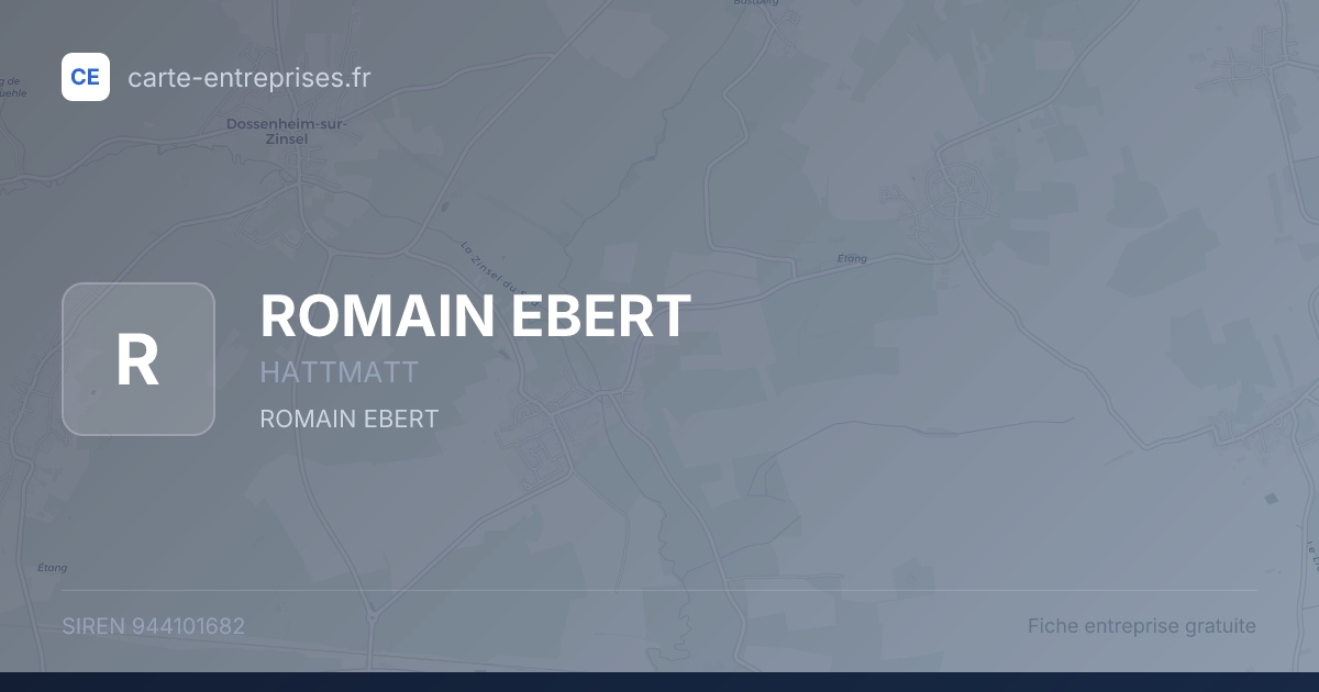 ROMAIN EBERT — 944101682 — fiche entreprise