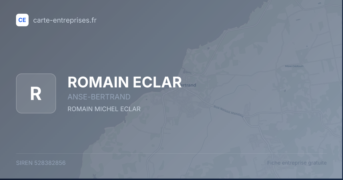 ROMAIN ECLAR — 528382856 — fiche entreprise