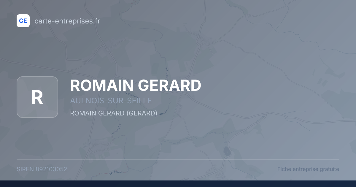 ROMAIN GERARD — 892103052 — fiche entreprise