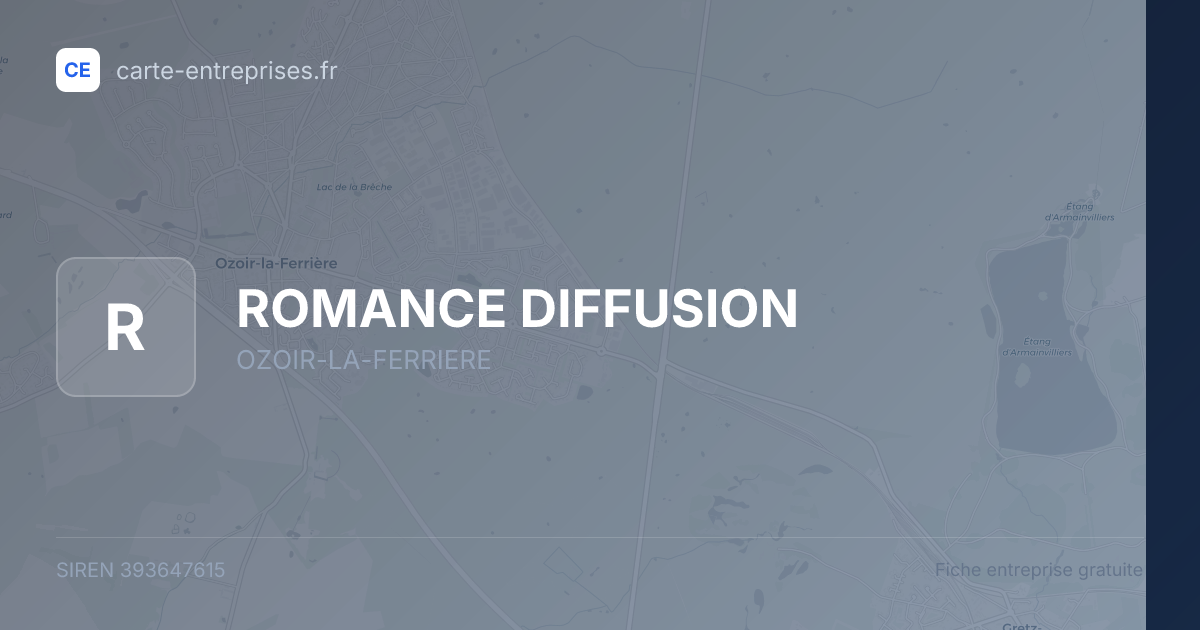ROMANCE DIFFUSION — 393647615 — fiche entreprise