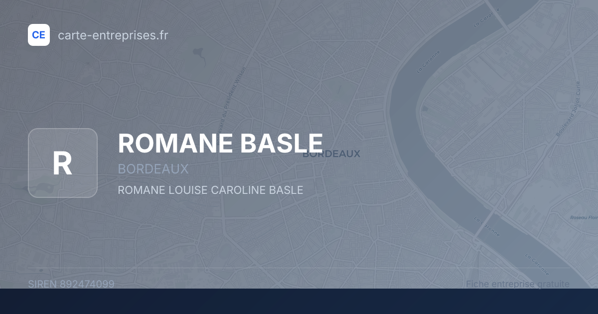 ROMANE BASLE — 892474099 — fiche entreprise
