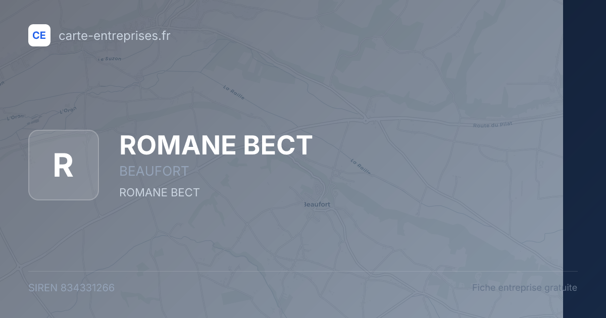 ROMANE BECT — 834331266 — fiche entreprise