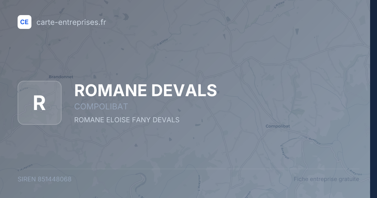 ROMANE DEVALS — 851448068 — fiche entreprise
