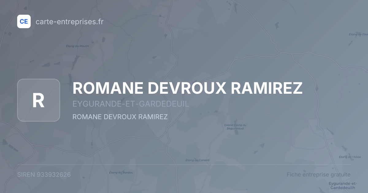 ROMANE DEVROUX RAMIREZ — 933932626 — fiche entreprise