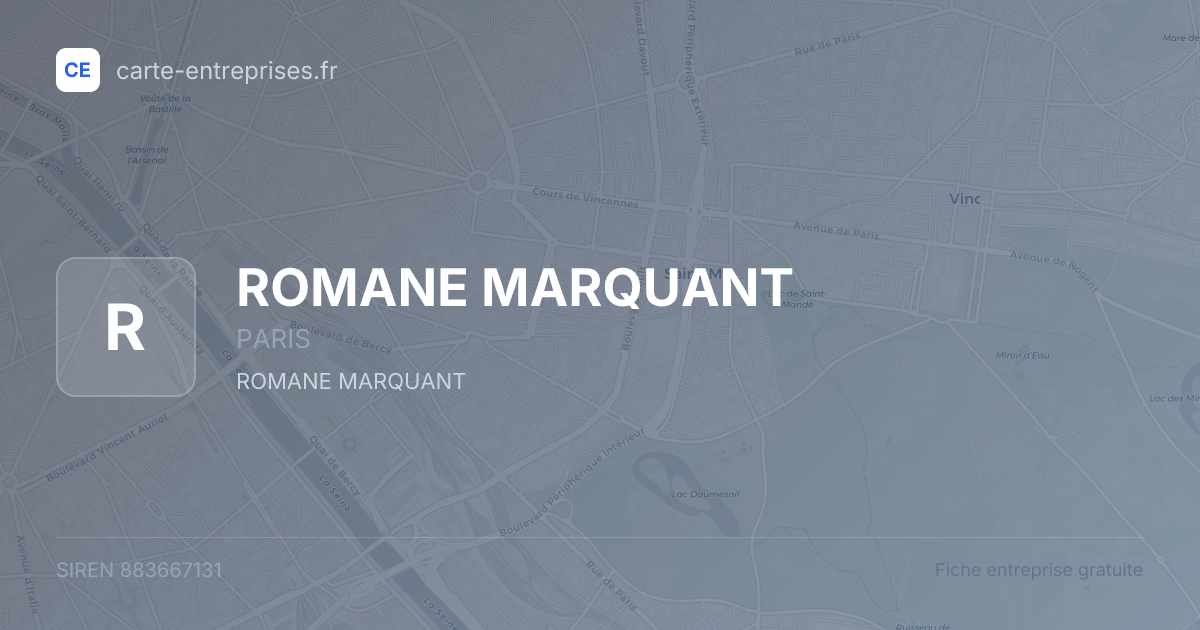 ROMANE MARQUANT — 883667131 — fiche entreprise