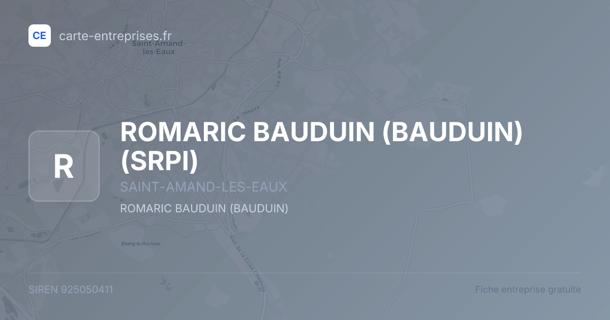 ROMARIC BAUDUIN (BAUDUIN) (SRPI) — 925050411 — fiche entreprise