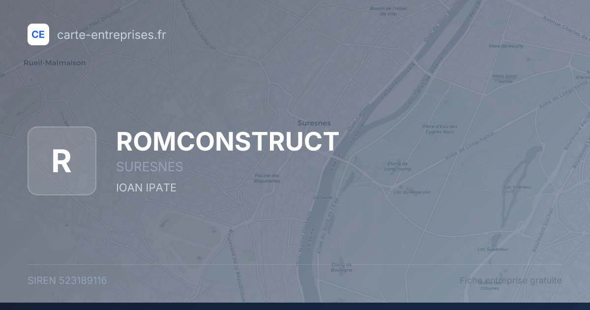 ROMCONSTRUCT — 523189116 — fiche entreprise