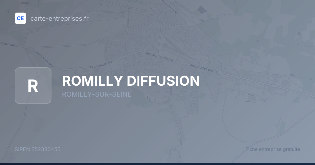 ROMILLY DIFFUSION — 352380455 — fiche entreprise