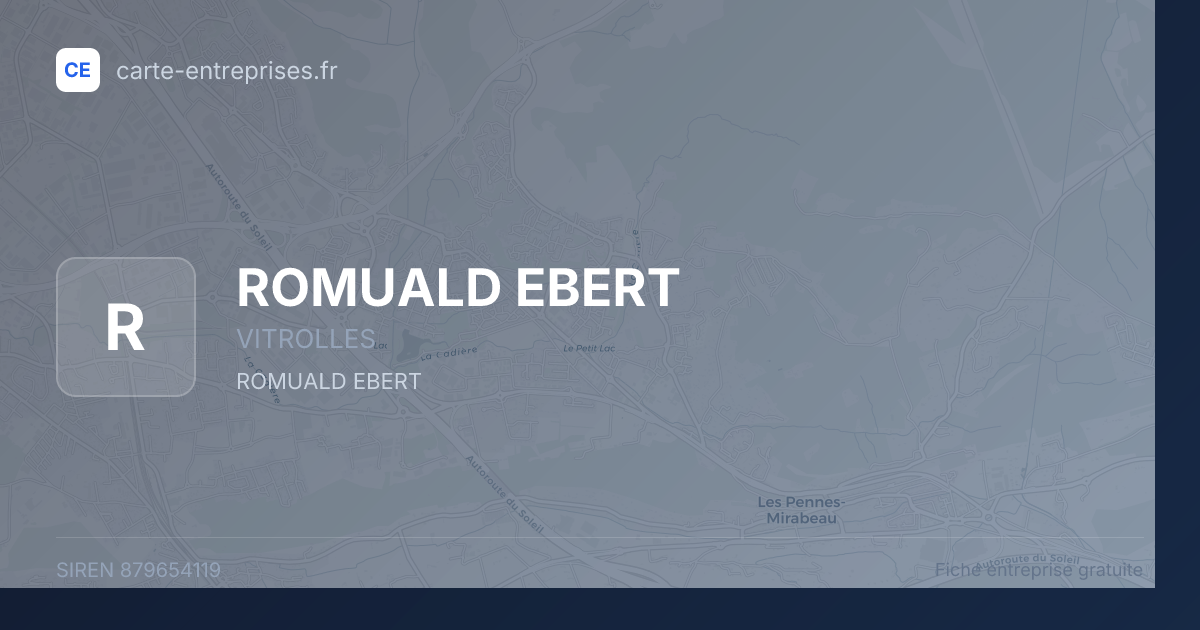 ROMUALD EBERT — 879654119 — fiche entreprise