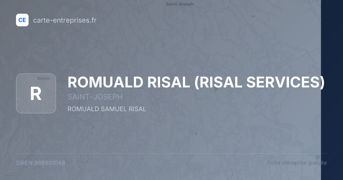 ROMUALD RISAL (RISAL SERVICES) — 988991048 — fiche entreprise