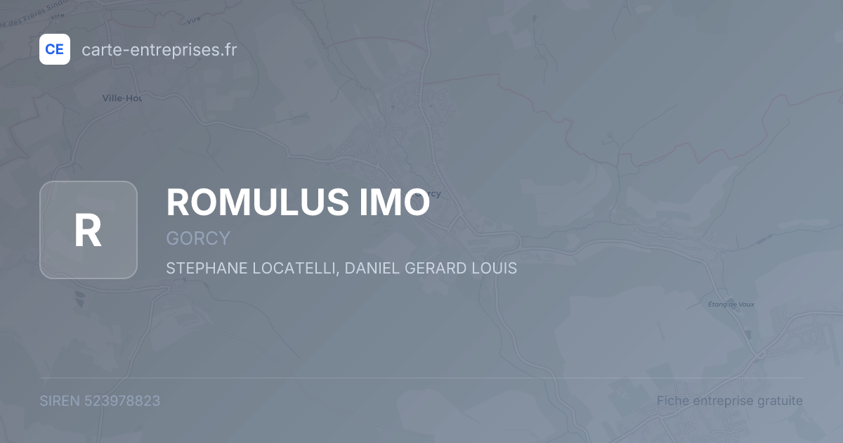 ROMULUS IMO — 523978823 — fiche entreprise