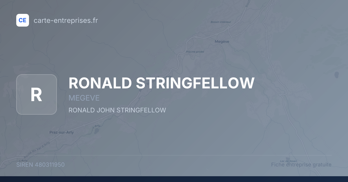 RONALD STRINGFELLOW — 480311950 — fiche entreprise