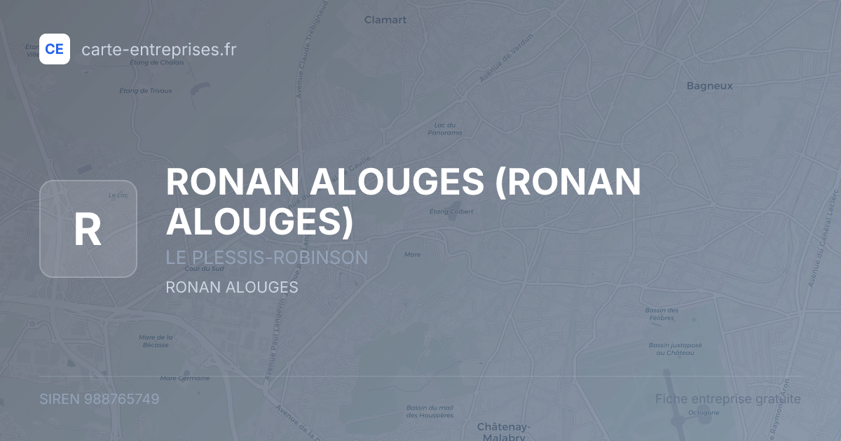 RONAN ALOUGES — 988765749 — fiche entreprise